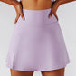 CloudHide High-Waist Tennis Skirt Shorts (Skort)