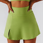CloudHide High-Waist Tennis Skirt Shorts (Skort)