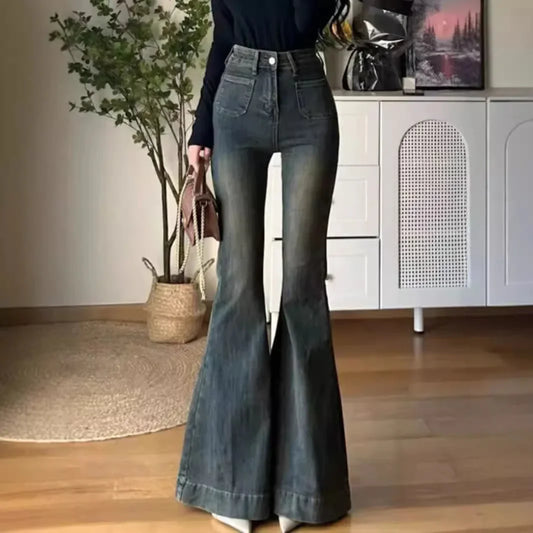 Zyara Distressed Bell Bottom Jeans