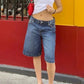 Nova Y2K Low-Rise Jeans Shorts (Jorts)